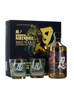 Shinobu Blended Japanase Whisky Oak Finish + 2 bicchieri