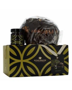 Bonfissuto Dolce da Forno con Cioccoto fondente di Modica e Foglie d'Oro e Crema daSpalmare